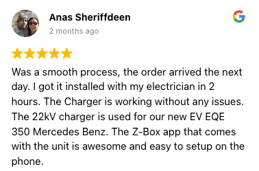 22kw EV Charger customer review